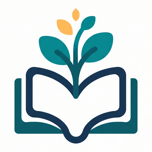 KXP English book and growing seed logo